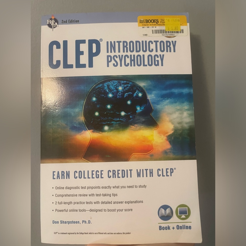 Clep Introductory Psychology Study Guide!! Earn college credit with Clep!!!